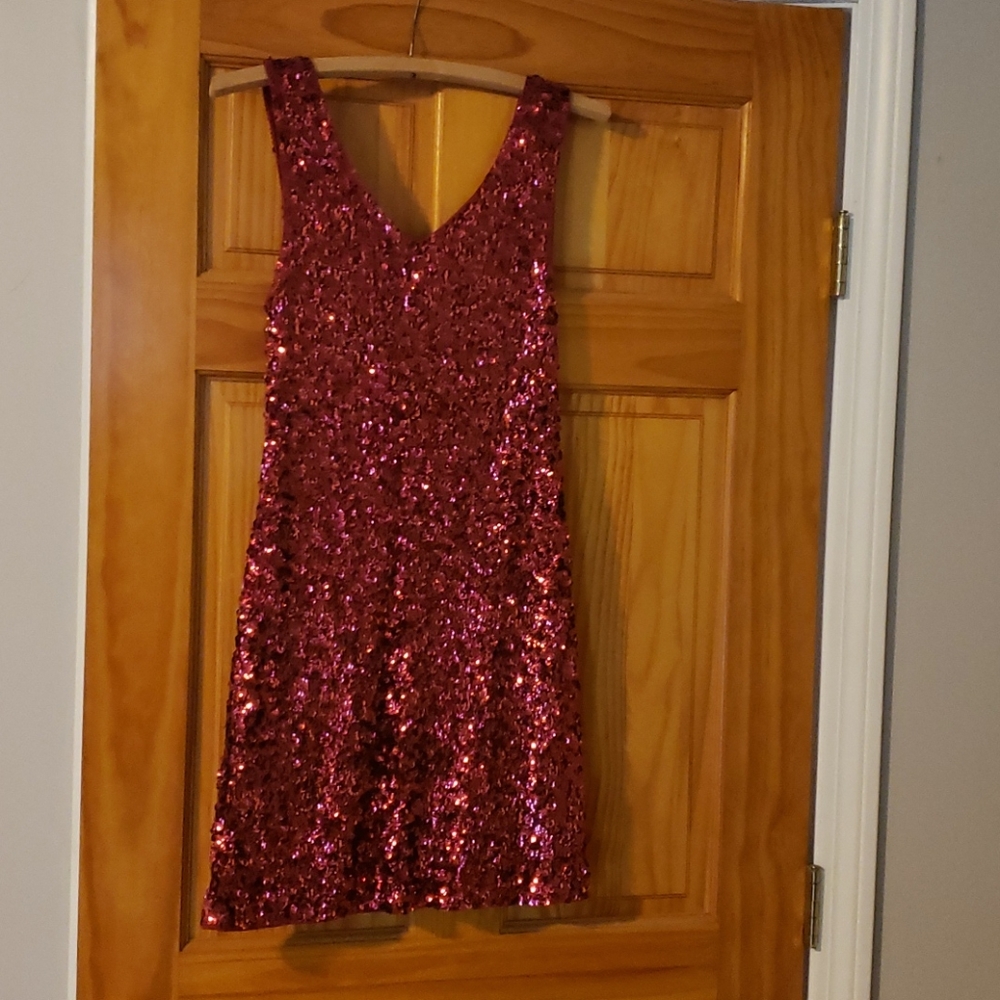 Red Sequin Dress